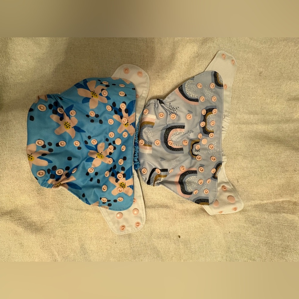 Floral and Rainbow Kids Diaper Covers